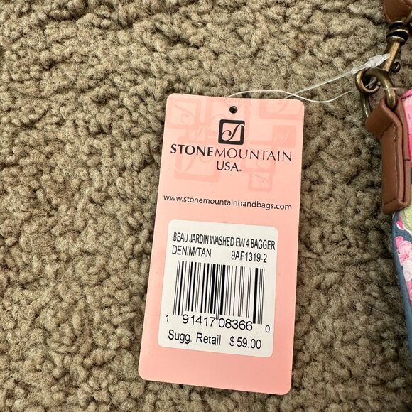 Stone Mountain Beau Jardin Washed EW 4 Bagger in Denim/Tan - New with Tags - Picture 2 of 5